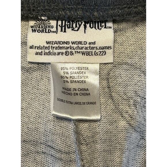 Harry Potter Wizard Magic Pajama Set 2PC Long Sleeve Top Jogger Pants Gray - Picture 4 of 7